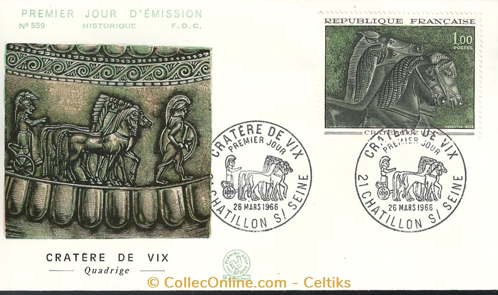timbres europe france enveloppe cratere de vix