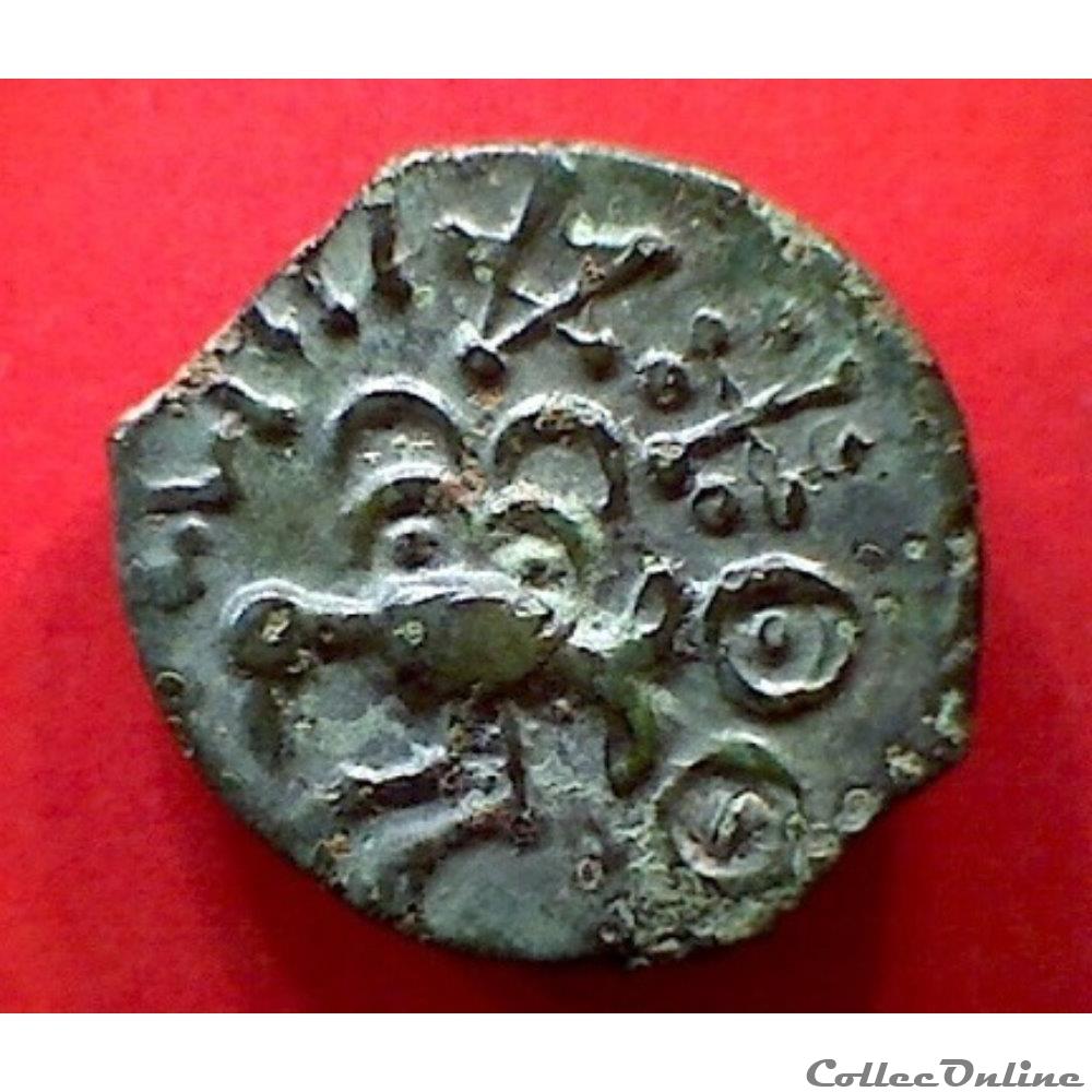 monnaie antique gauloise serie 556 dt 2635 var bronze yllycci a oiseau