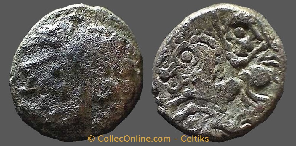 VENETES quart de statère de billon monnaies antiques celtes venetes quart de statere de billon