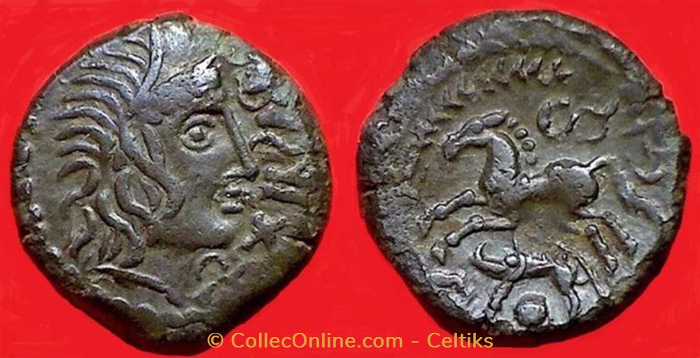 bronze IBRVIXS au cheval et au sanglier monnaies antiques celtes bronze ibrvixs au cheval et au sanglier