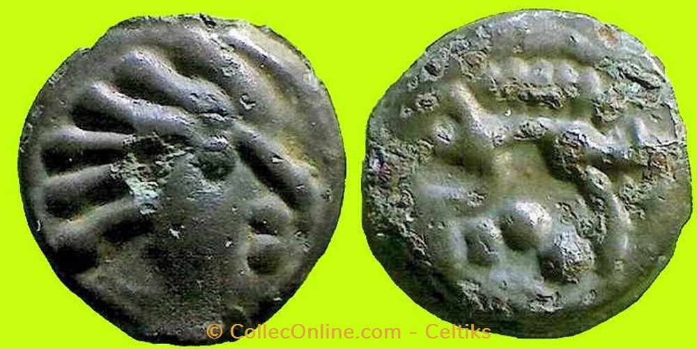 monnaies antiques celtes potin a la tete indien et au sanglier