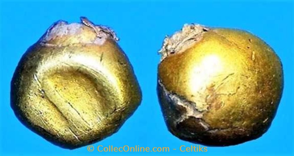 quart de statère globulaire au segment monnaies antiques celtes quart de statere globulaire au segment