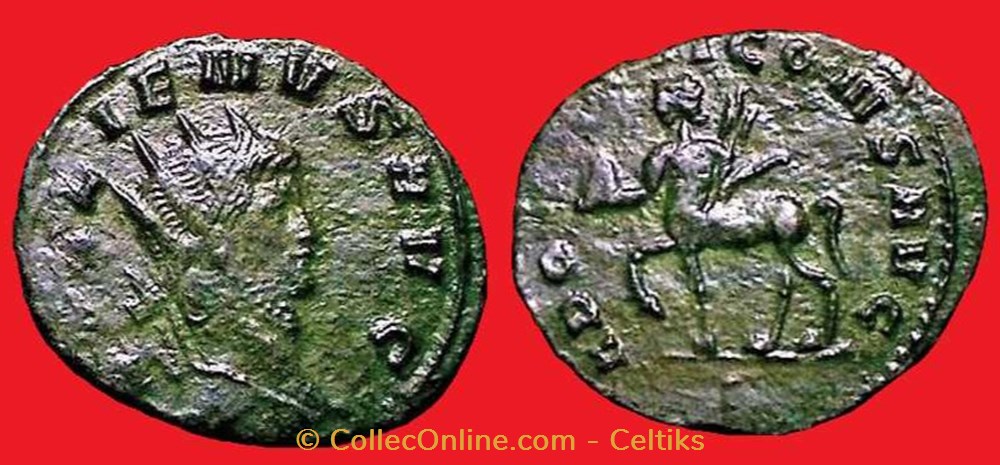 GALLIEN - centaure à gauche et globe monnaies antiques romaines imperiales republicaines gallien centaure a gauche et globe