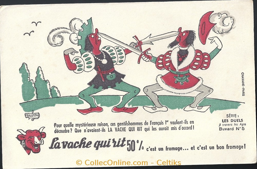 DUBOUT - duel 2 5 objets publicitaires buvards dubout duel 2