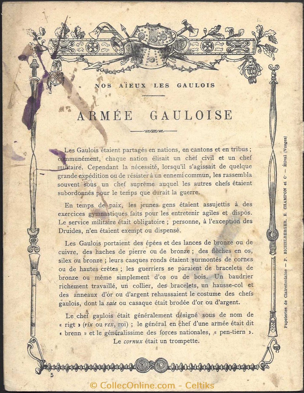 documents anciens buvards cahiers illustres protege cahier nos aieux les gaulois 5