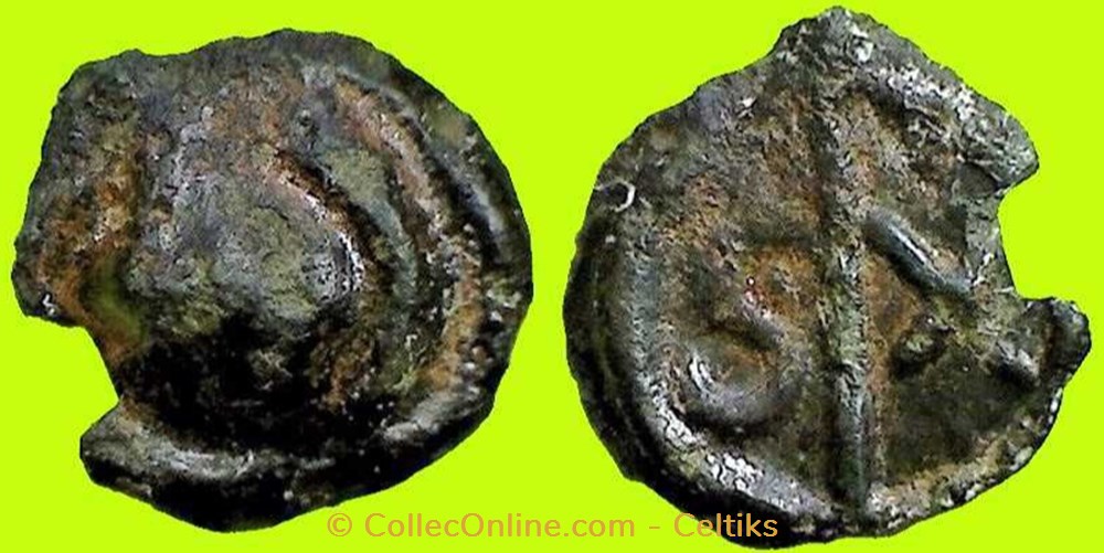 potin à l'esse et à la croix monnaies antiques celtes potin a esse et a la croix