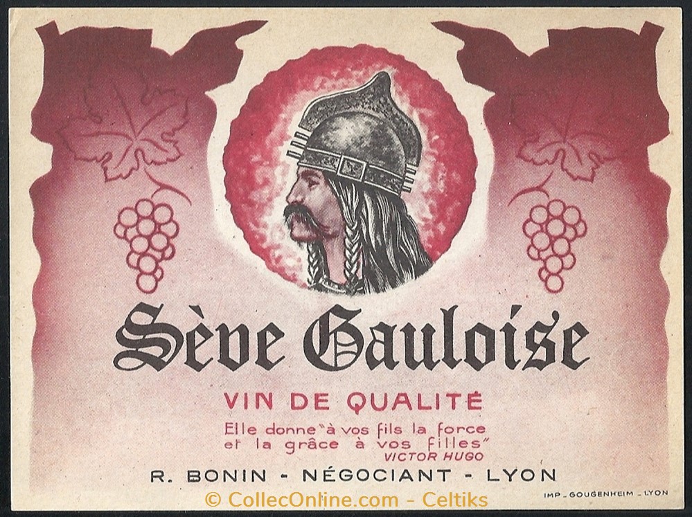 vin - sève gauloise art de la table argenterie bistrot alimentation etiquettes vin seve gauloise