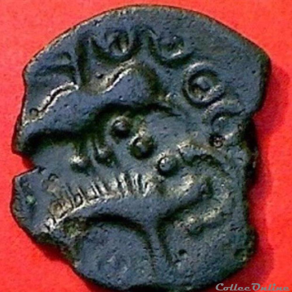 serie 69 DT 589 bronze à l'aigle et au sanglier monnaie antique gauloise serie 69 dt 589 bronze a aigle et au sanglier