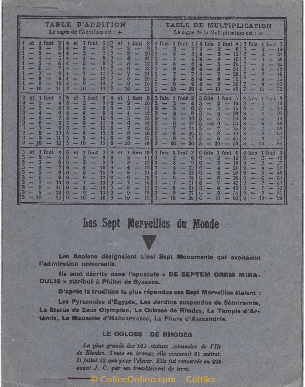 protège cahier - colosse de ROHDES objets publicitaires cahiers protege cahier colosse de rohdes