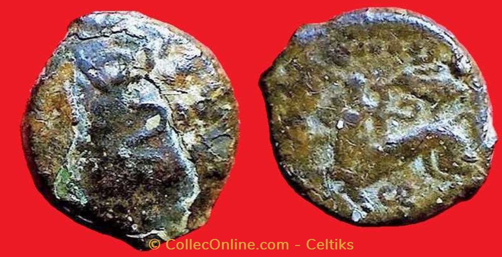 bronze au cerf et à l'oiseau monnaies antiques celtes bronze au cerf et a oiseau