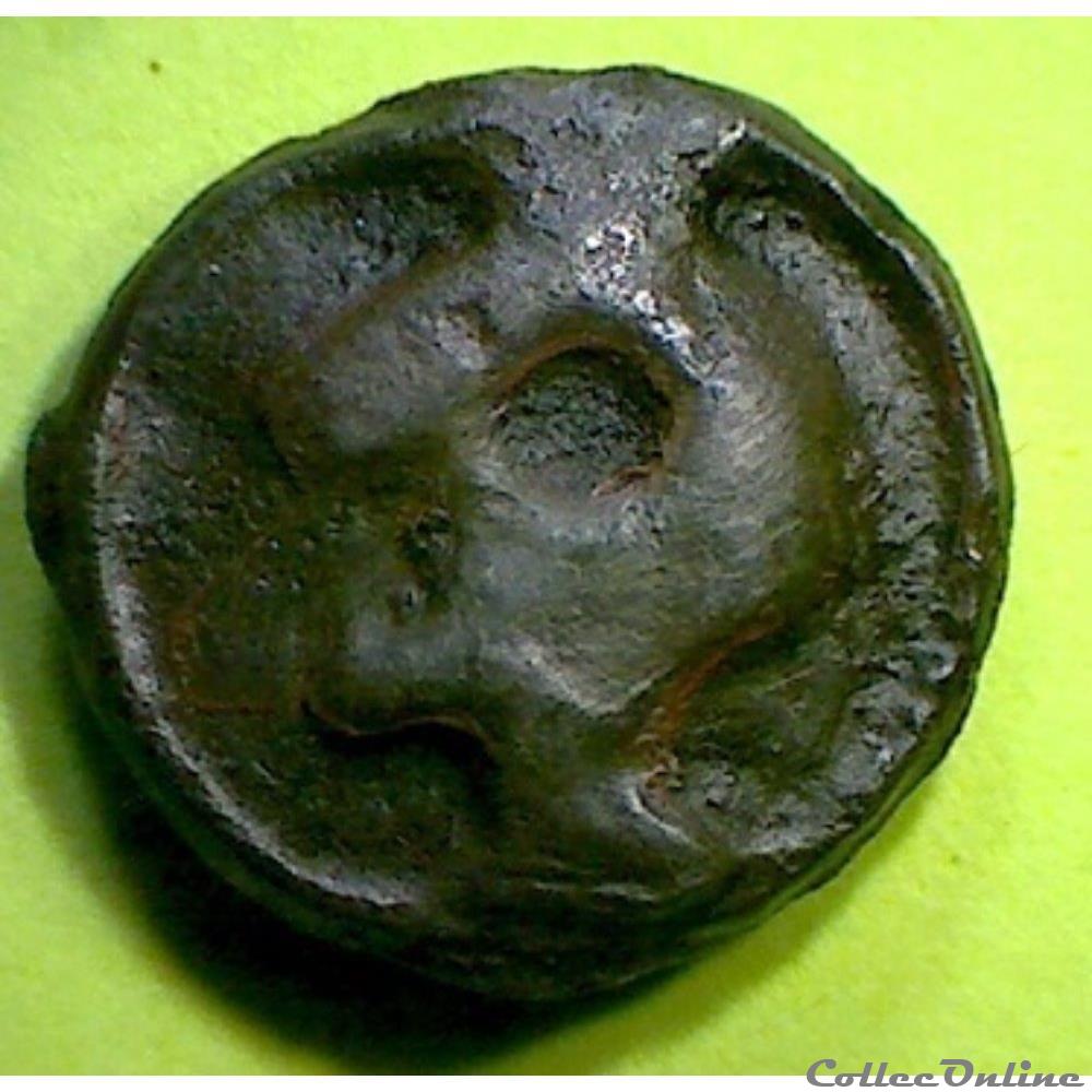 série 1139 DT 3509 potin à la tête diabolique monnaie antique gauloise serie 1139 dt 3509 potin a la tete diabolique