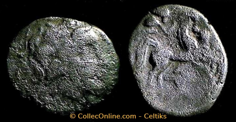 NAMNETES quart de statère à l'hippophore monnaies antiques celtes namnetes quart de statere a hippophore