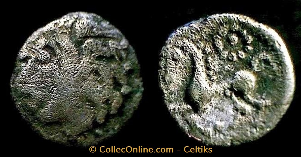 hémiobole au cheval et à l'annelet monnaies antiques celtes hemiobole au cheval et a annelet