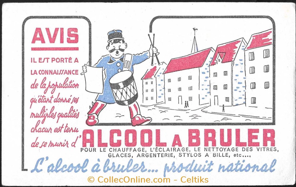 buvard - quincaillerie alcool à bruler objets publicitaires buvards buvard quincaillerie alcool a bruler