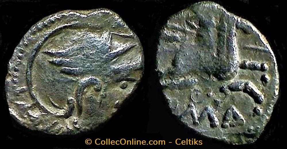 denier au cavalier BRI / COMA monnaies antiques celtes denier au cavalier bri coma