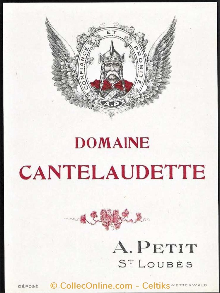 vin - domaine CANTELAUDETTE art table argenterie bistrot alimentation etiquettes vin domaine cantelaudette