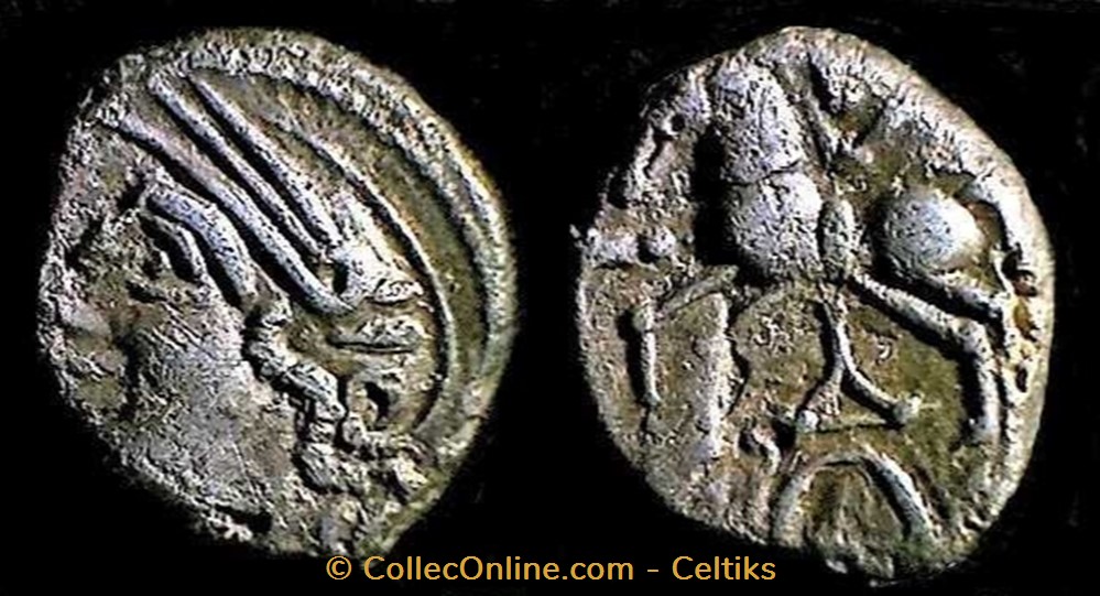 denier KALETEDOY - B5 monnaies antiques celtes denier kaletedoy b5