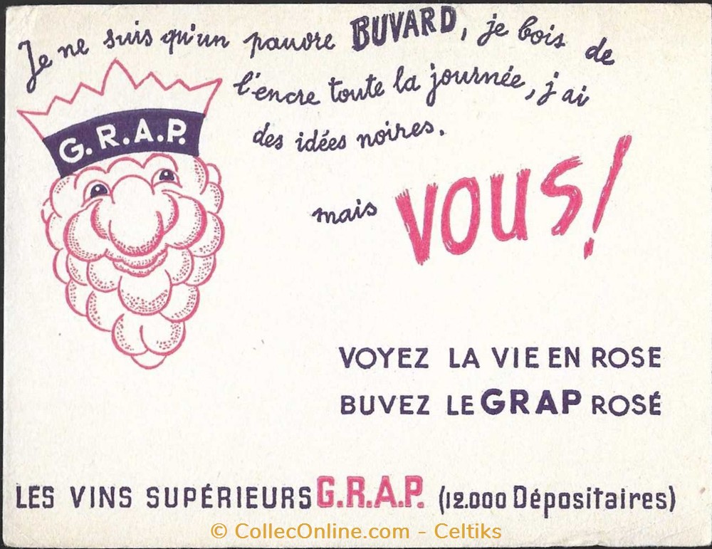 objets publicitaires buvards buvard alcool