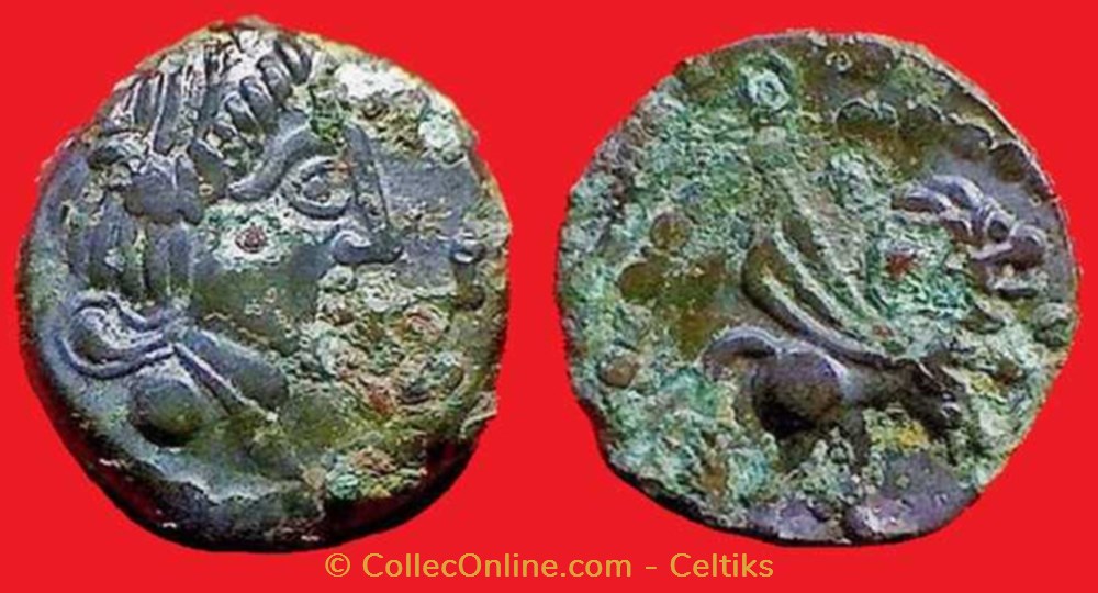 bronze KATAL au lion ailé monnaies antiques celtes bronze katal au lion aile