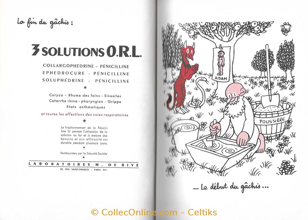 éditions LABO 1952 - JEAN EFFEL la création de l'homme 1er 3 science pharmacie editions labo 1952 jean effel la creation de homme 1er