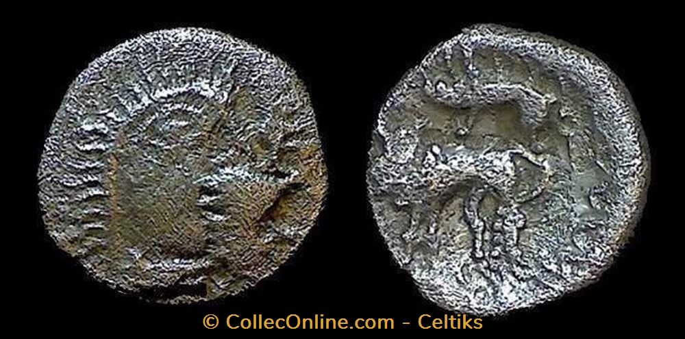 monnaies antiques celtes denier au lion type villeneuve saint germains b