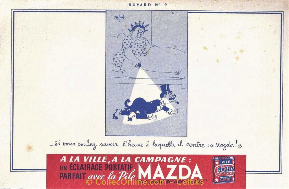 objets publicitaires buvards dubout mazda hydra 9