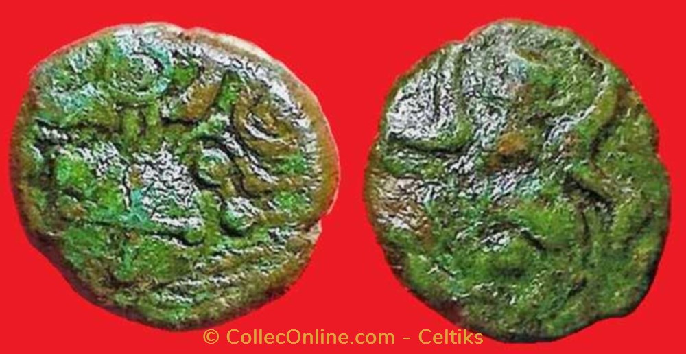 bronze au canard et au triskèle monnaies antiques celtes bronze au canard et au triskele