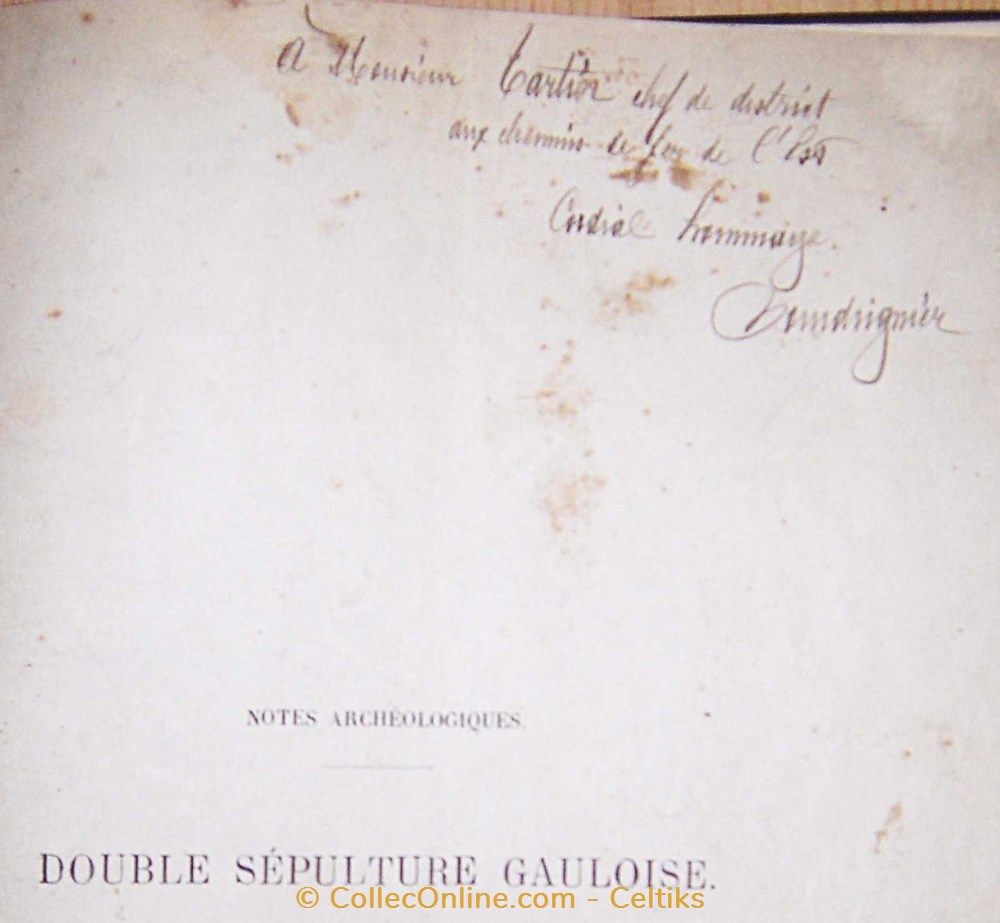 double sépulture gauloise de la GORGE-MEILLET 3 livres bd revues double sepulture gauloise de la gorge meillet