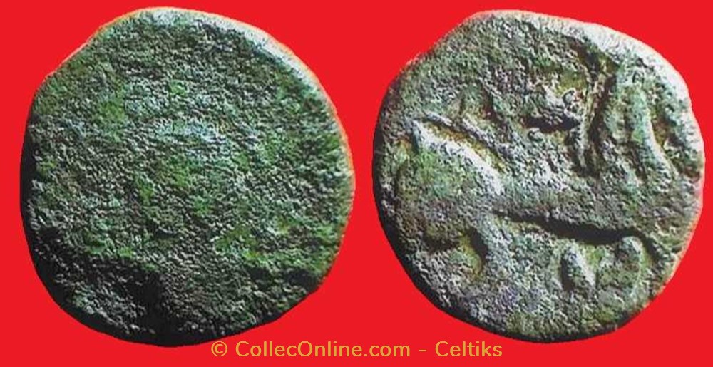 bronze au personnage de face monnaies antiques celtes bronze au personnage de face