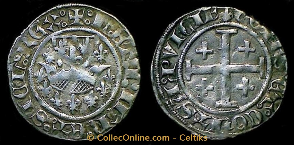 PROVENCE - JEANNE de NAPLES monnaie france feodale provence jeanne de naples