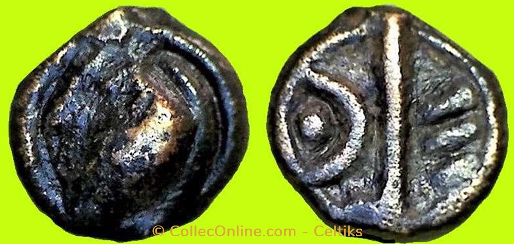 potin aux chevrons et au demi cercle pointé monnaies antiques celtes potin aux chevrons et au demi cercle pointe