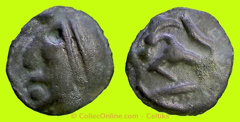 potin à la grosse tête a monnaies antiques av jc ap celtes potin a la grosse tete a