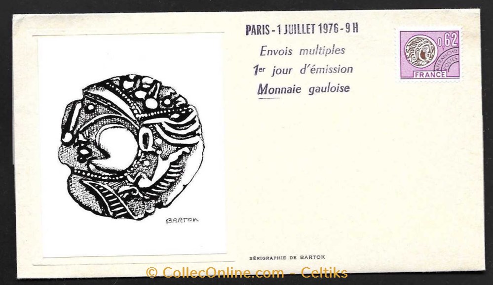 timbres europe france enveloppe monnaie gauloise