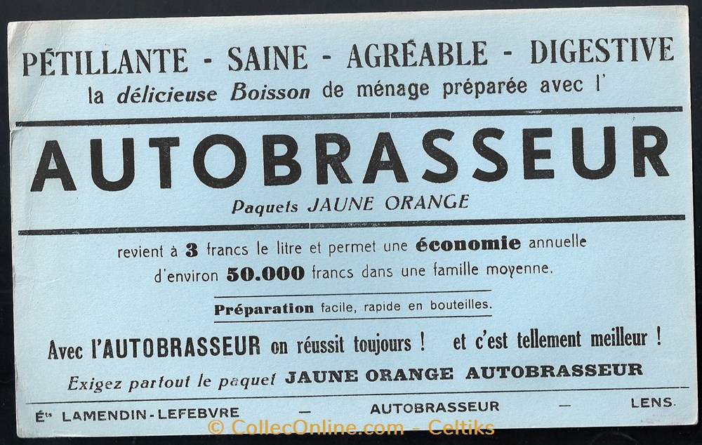 objets publicitaires buvards buvard boisson autobrasseur