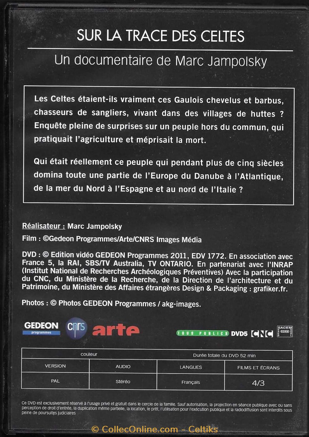 DVD - sur la trace des CELTES divers film blu ray dvd sur la trace des celtes