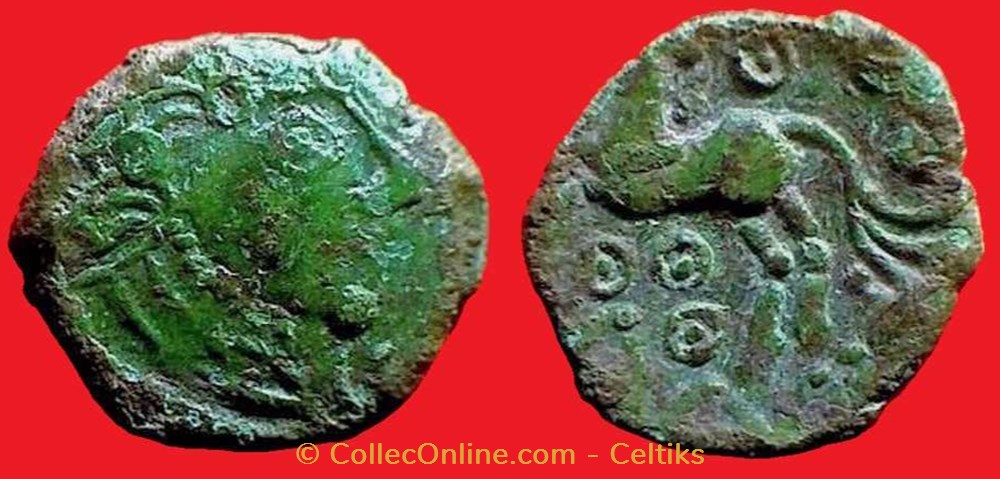 bronze au cheval et aux annelets monnaies antiques celtes bronze au cheval et aux annelets