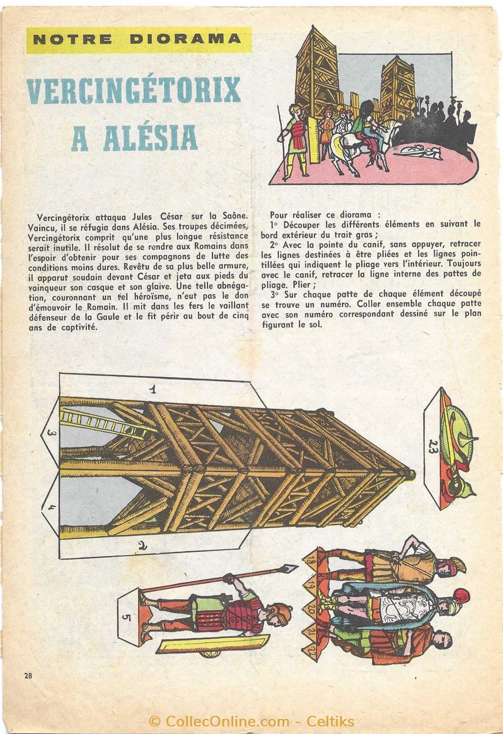 diorama - ALESIA documents anciens chromos images diorama alesia