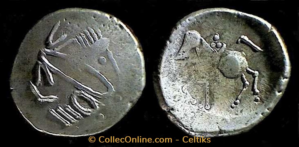 DANUBE - tétradrachme type de SATTELKOPFPERD monnaies antiques celtes danube tetradrachme type de sattelkopfperd