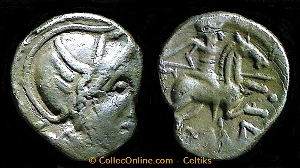 denier au cavalier ? / COMA monnaies antiques celtes denier au cavalier coma