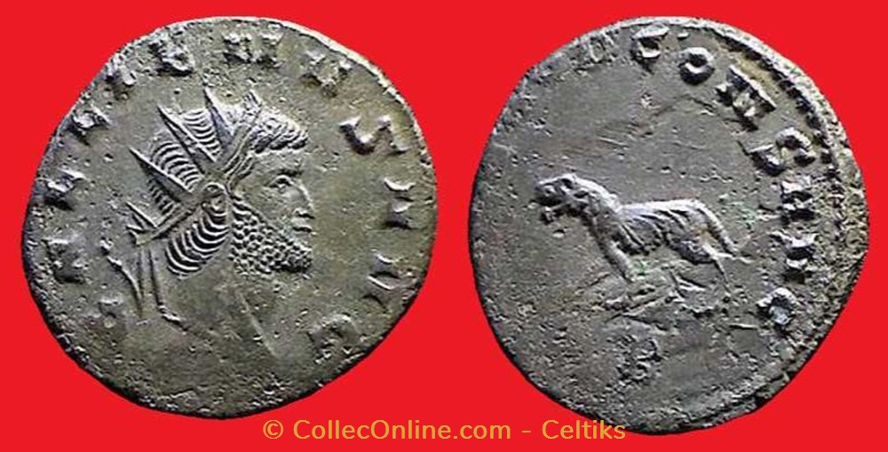 GALLIEN - panthère monnaies antiques romaines imperiales et republicaines gallien panthere