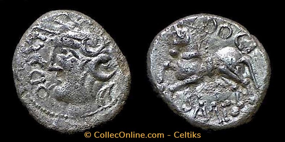 denier Q.DOCI / SAMF - type 2 monnaies antiques celtes denier q doci samf type 2