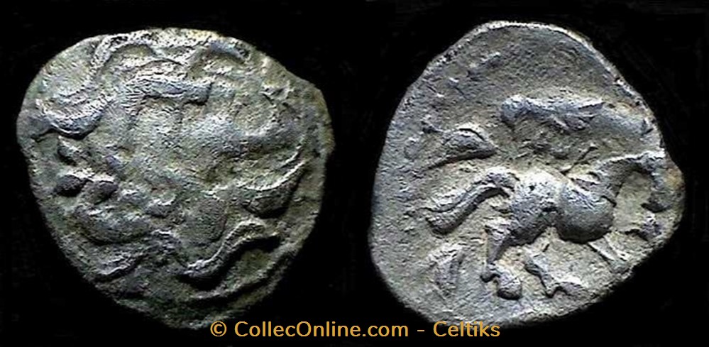 denier aux sangliers affrontés et au cheval monnaies antiques celtes denier aux sangliers affrontes et au cheval