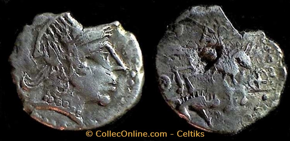 drachme de CHEVERNY tête et cavalier à droite monnaies antiques celtes drachme de cheverny tete et cavalier a droite