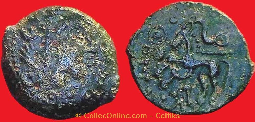 monnaies antiques celtes bronze au cheval