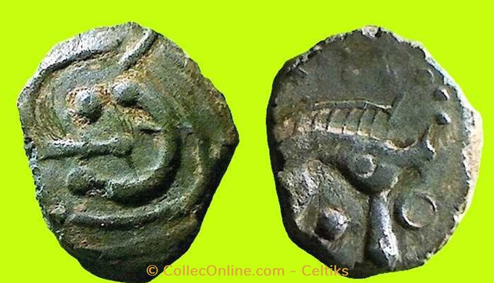 potin au clown et au sanglier monnaies antiques celtes potin au clown et au sanglier