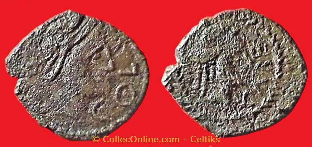 monnaies antiques celtes bronze col cabe