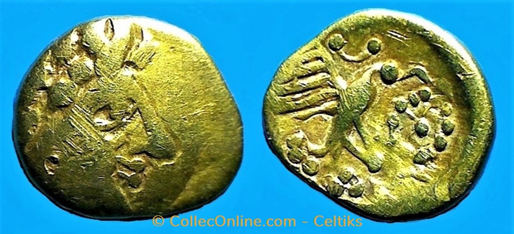 monnaies antiques celtes huitieme de statere a aigle