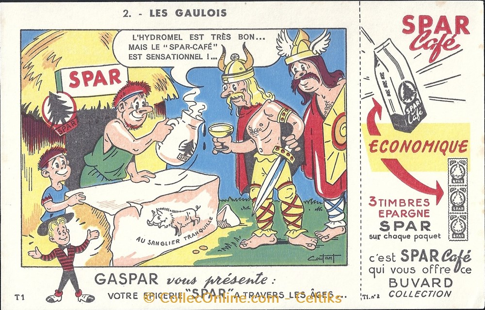 buvard - café SPAR 2 objets publicitaires buvards buvard cafe spar