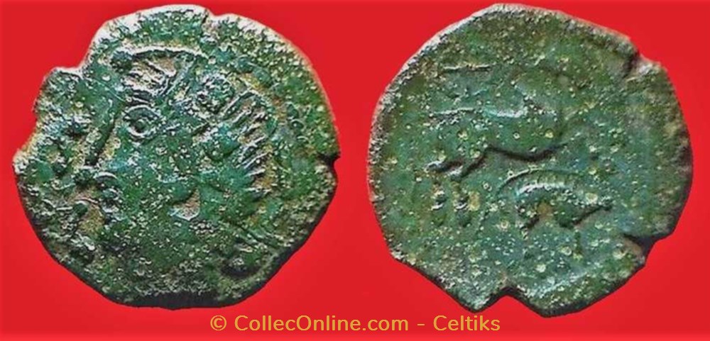 bronze au cheval et au sanglier - d monnaies antiques celtes bronze au cheval et au sanglier d
