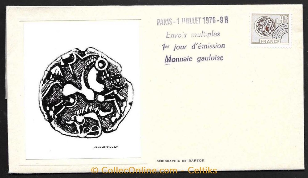 timbres europe france enveloppe monnaie gauloise